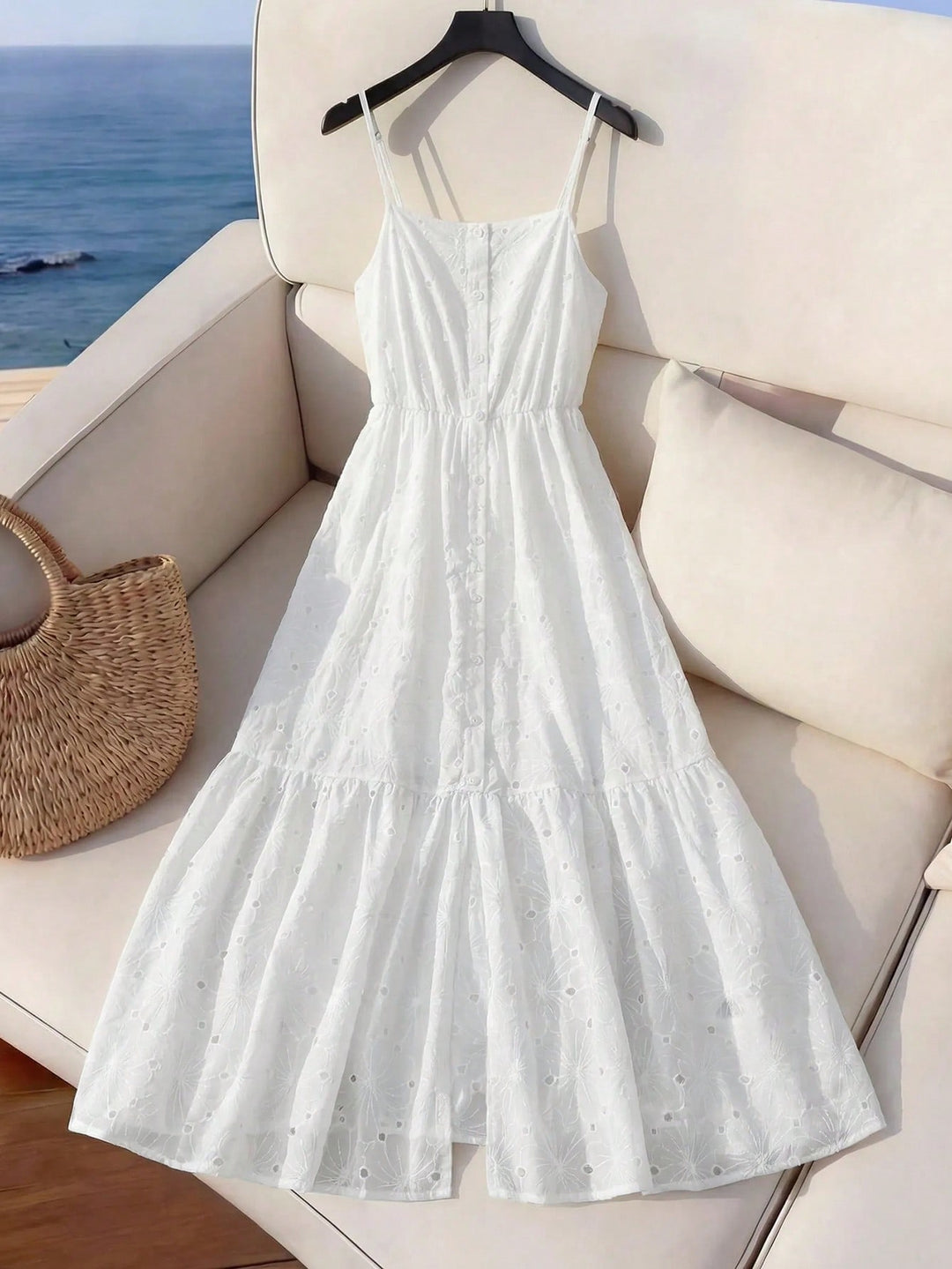 Rochie midi SHEIN, alb