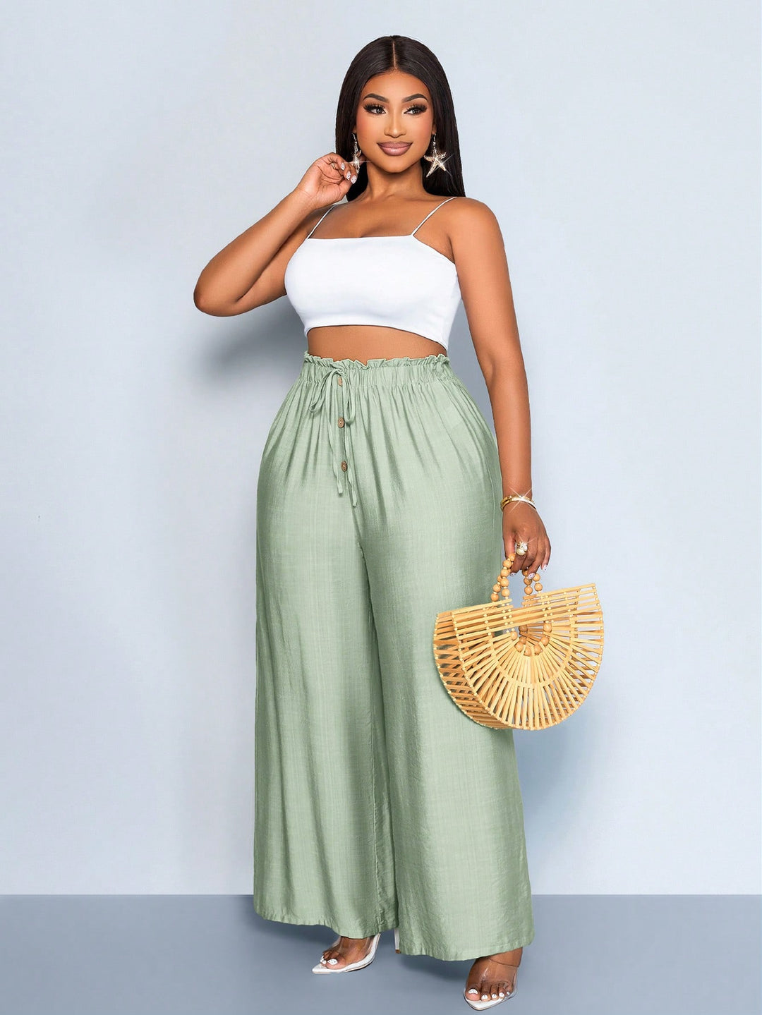 Pantaloni SHEIN, verde