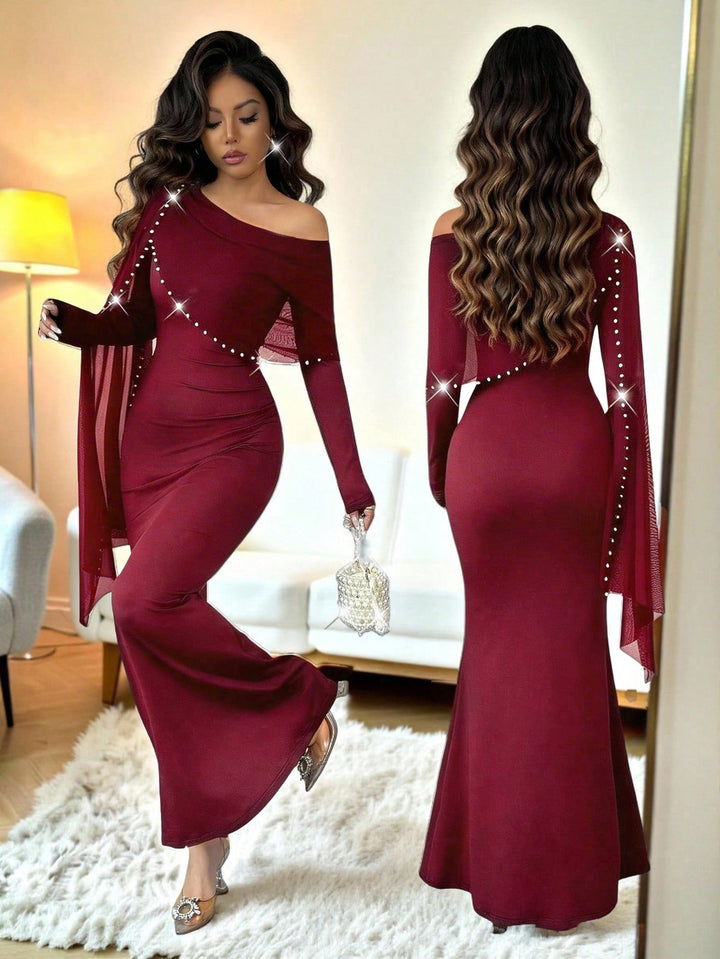 Rochie maxi SHEIN, vișiniu