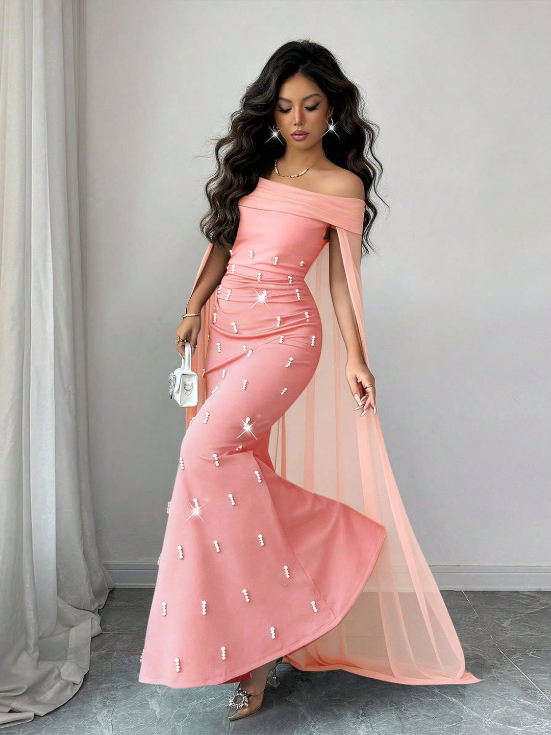 Rochie maxi SHEIN, roz