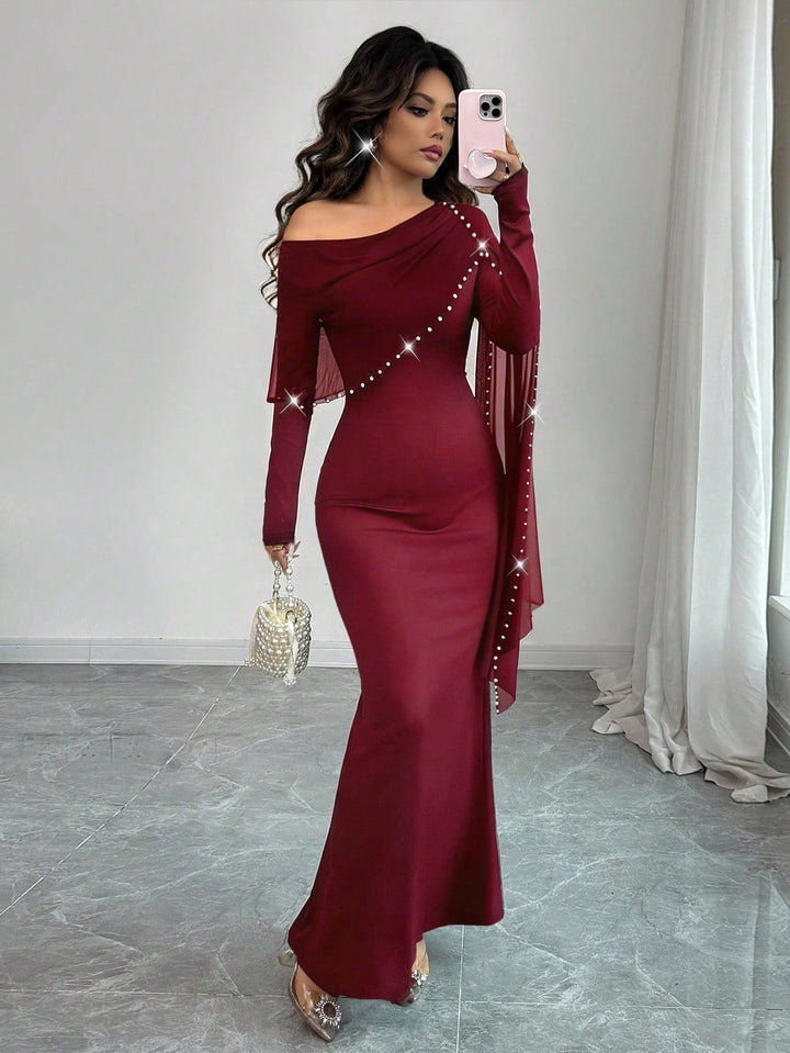 Rochie maxi SHEIN, vișiniu