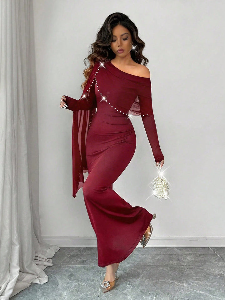 Rochie maxi SHEIN, vișiniu