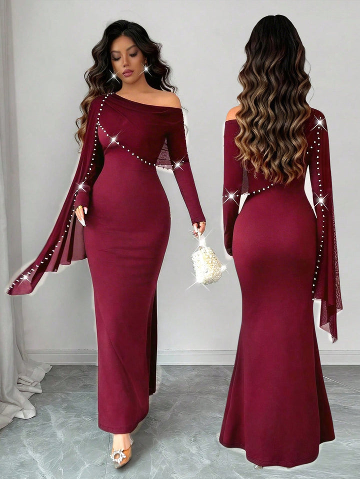 Rochie maxi SHEIN, vișiniu