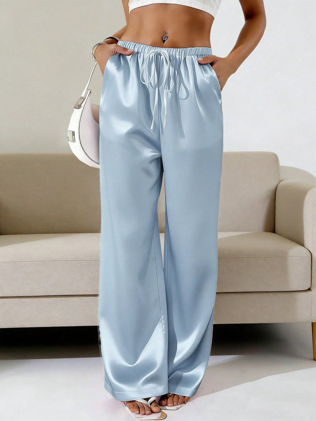 Pantaloni SHEIN, albastru