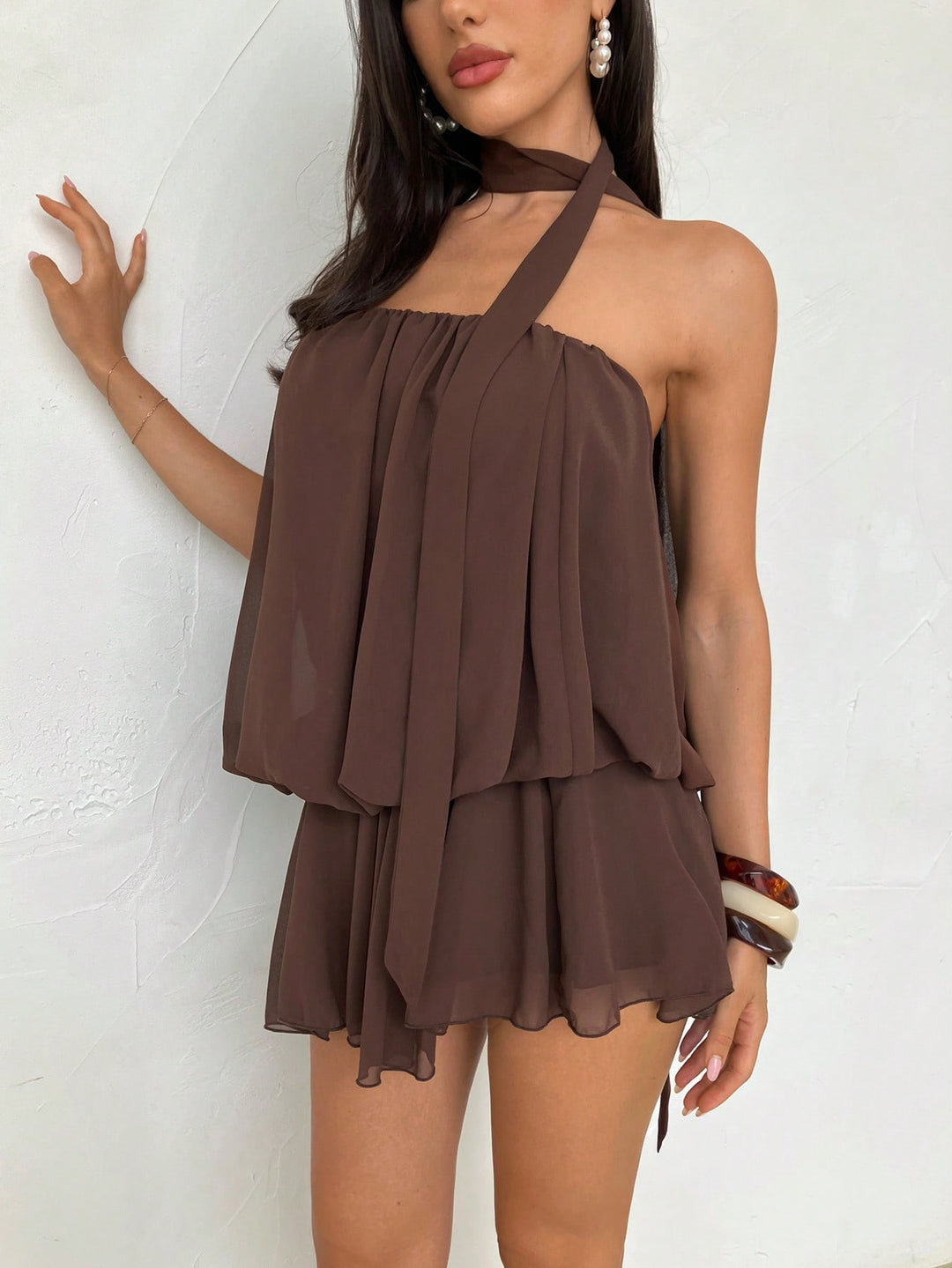Rochie mini SHEIN, maro