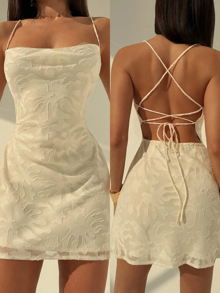 SHEIN bézs miniruha