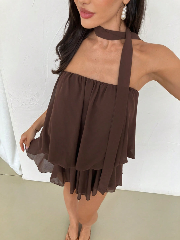 Rochie mini SHEIN, maro