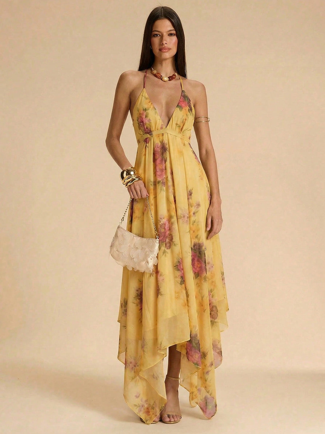 Rochie maxi SHEIN, galben