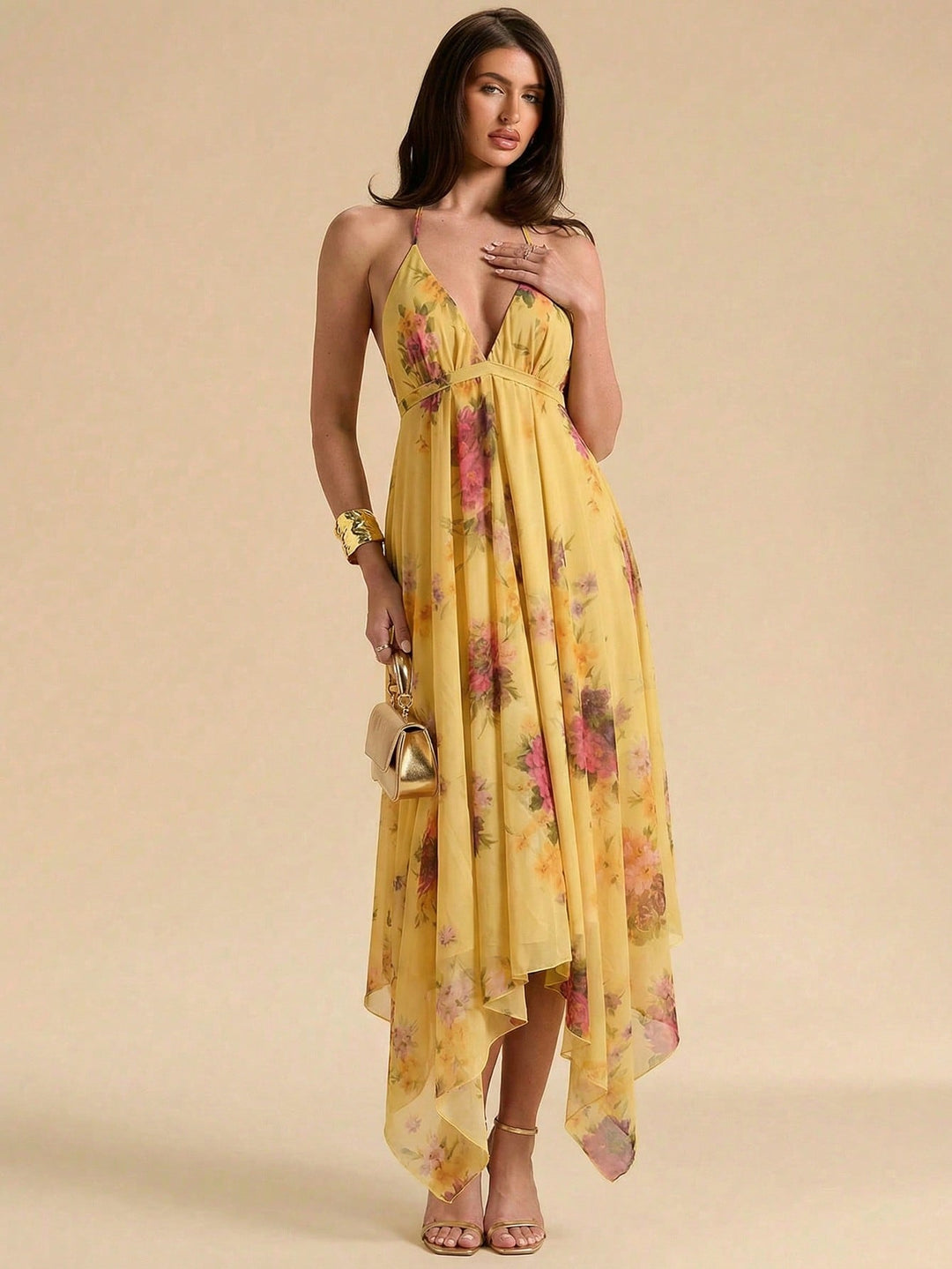 Rochie maxi SHEIN, galben