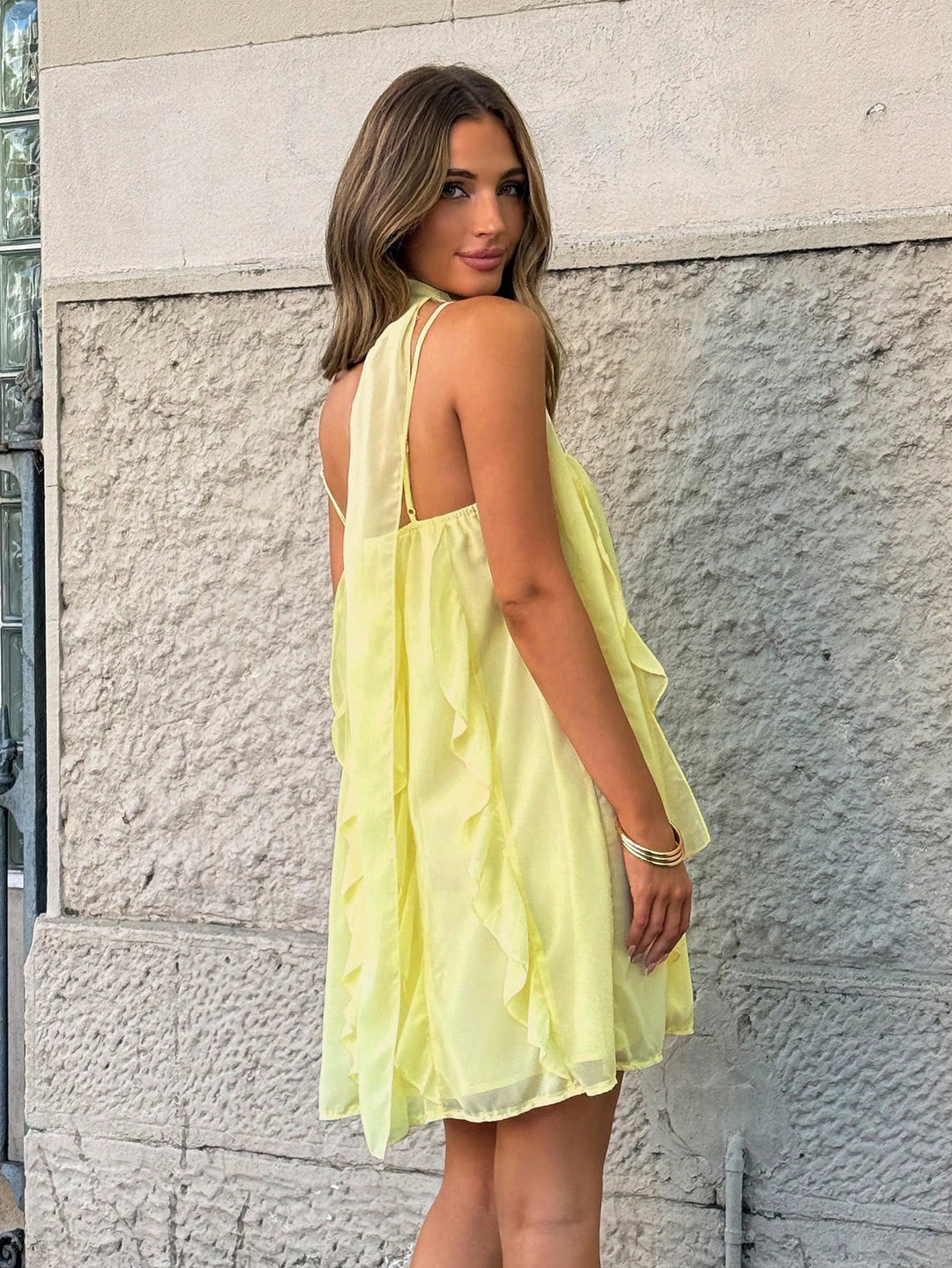 Rochie mini SHEIN, galben