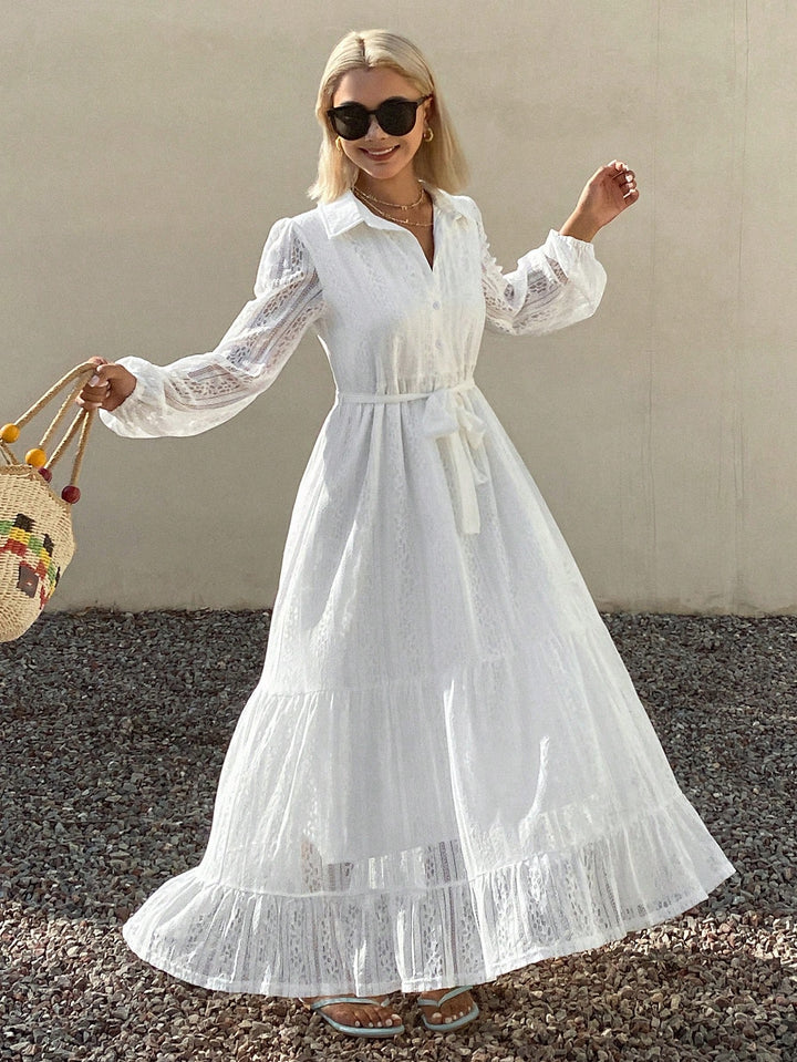 Rochie maxi SHEIN, alb