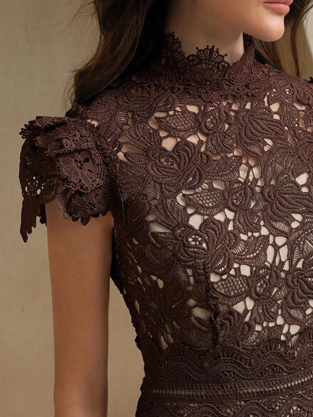 Rochie midi SHEIN, maro