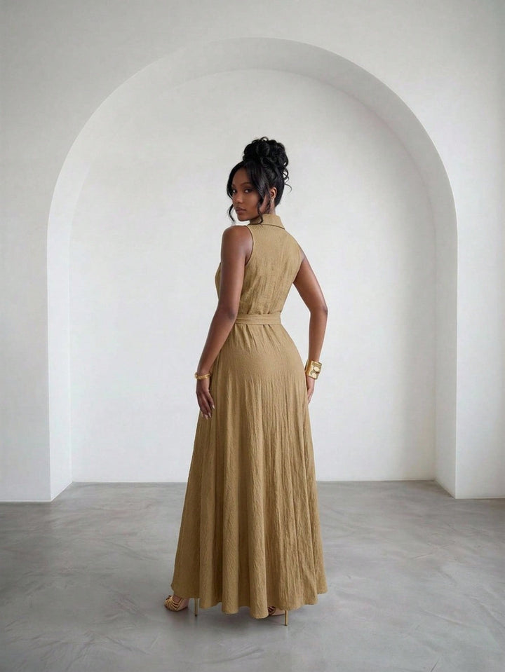 Rochie maxi SHEIN, kaki