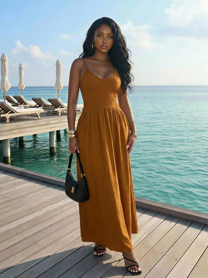 Rochie maxi SHEIN, maro