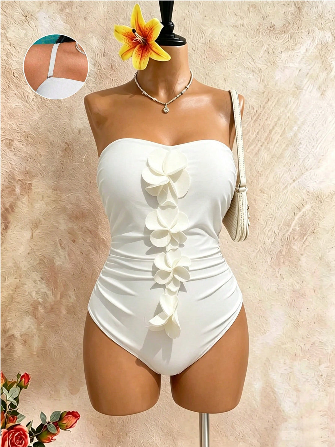 Costum de baie SHEIN, bej