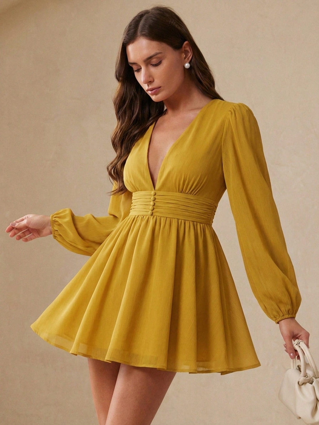 Rochie mini SHEIN, galben