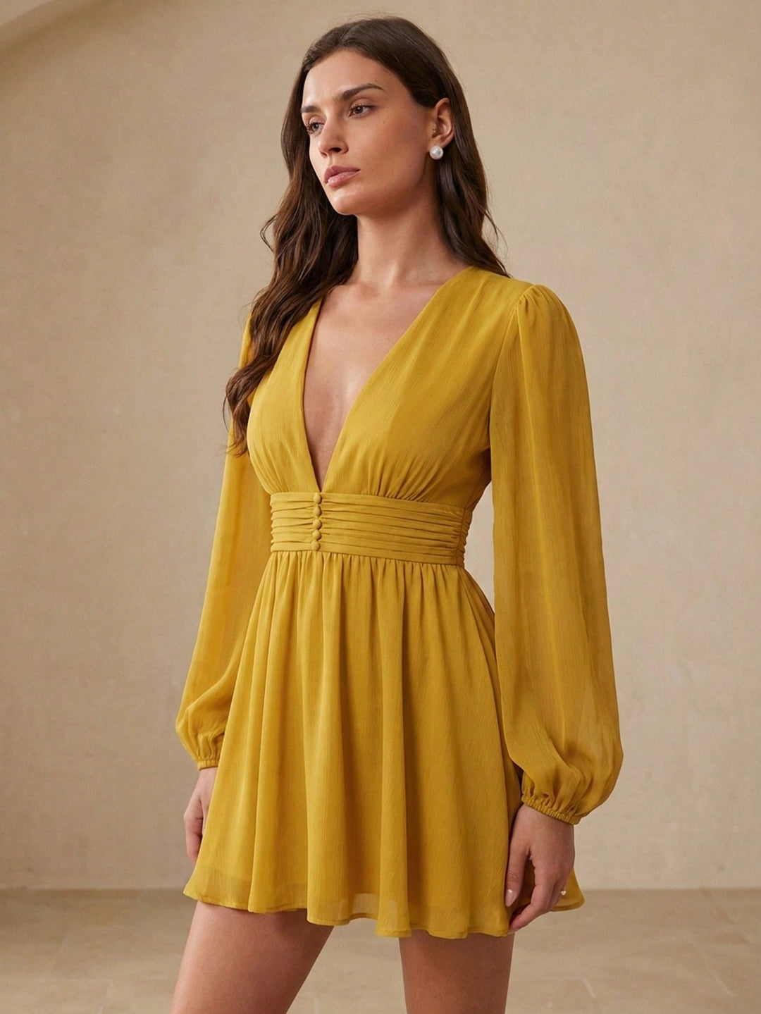Rochie mini SHEIN, galben