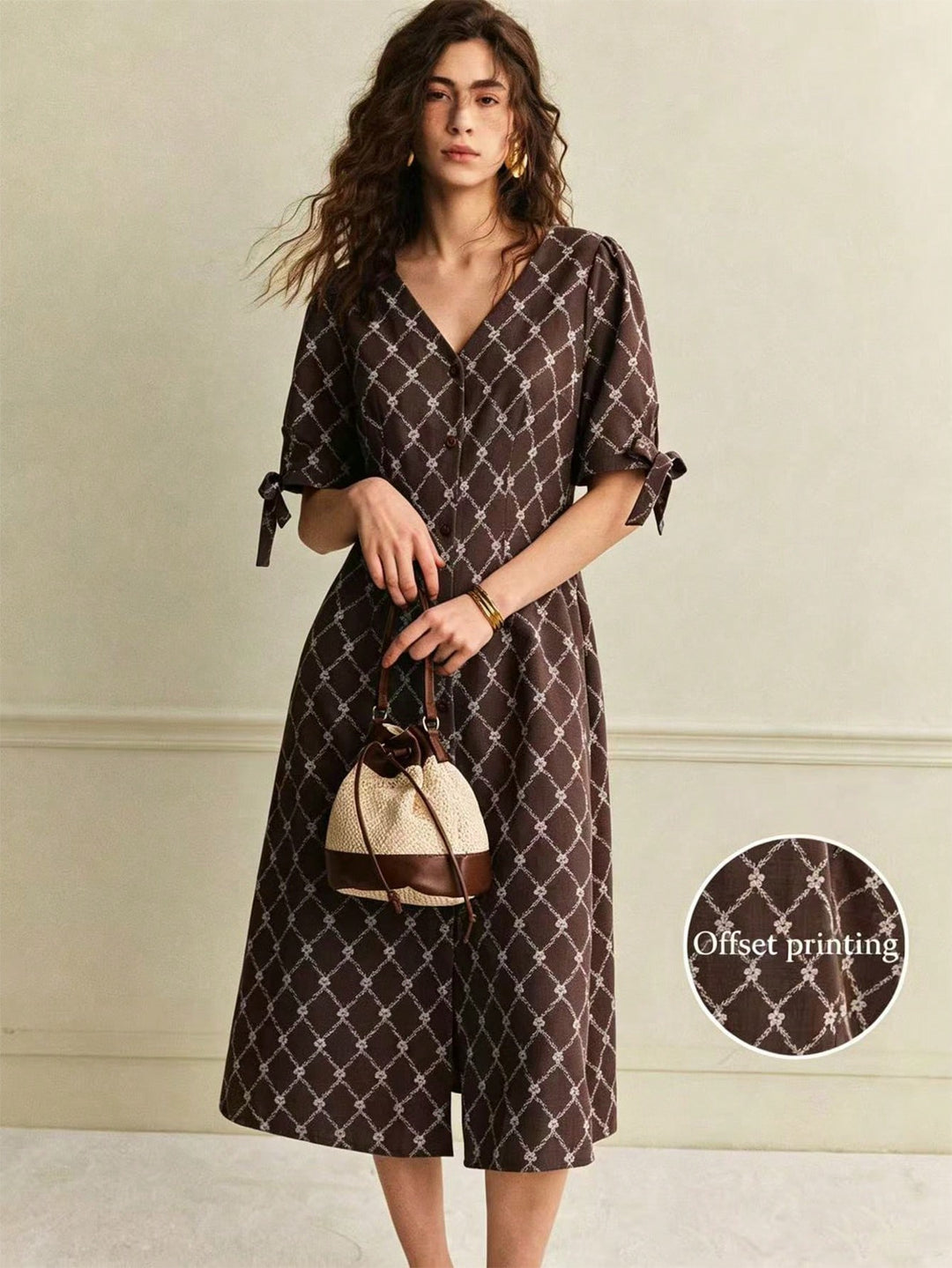 Rochie midi SHEIN, maro