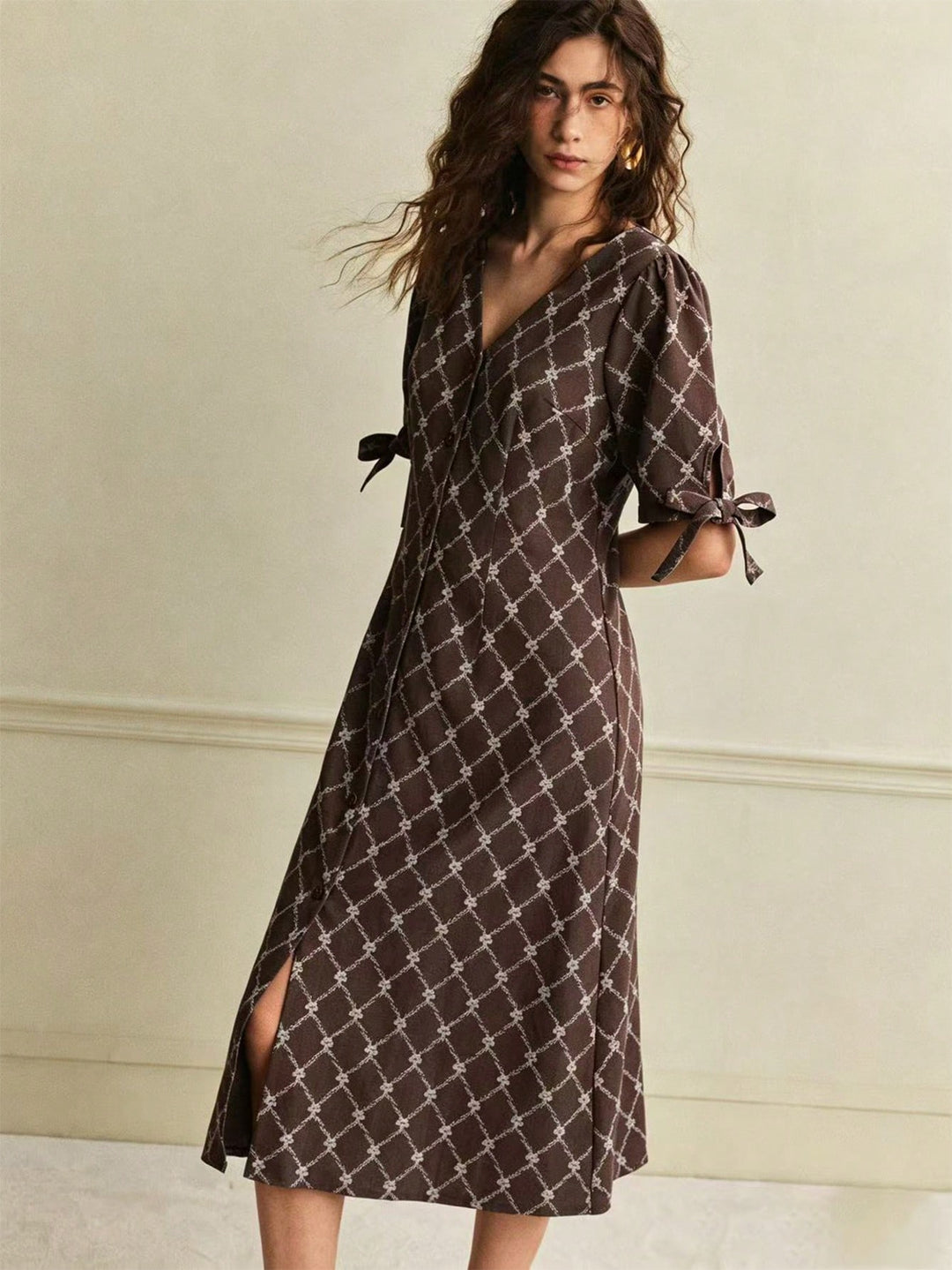 Rochie midi SHEIN, maro