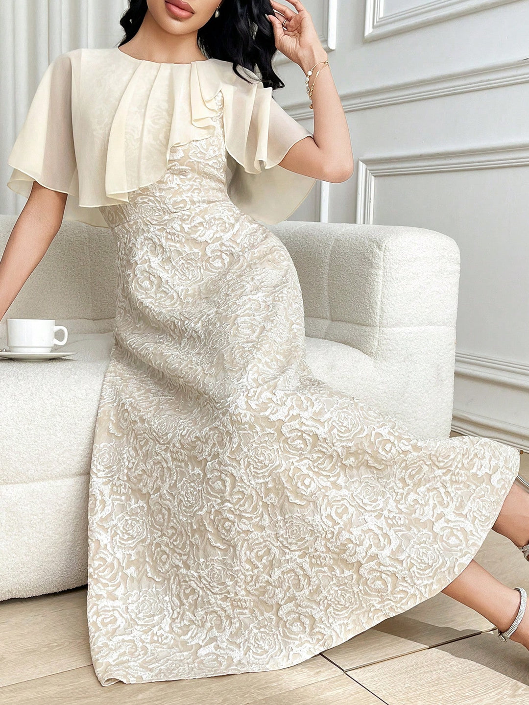 Rochie midi SHEIN, portocaliu
