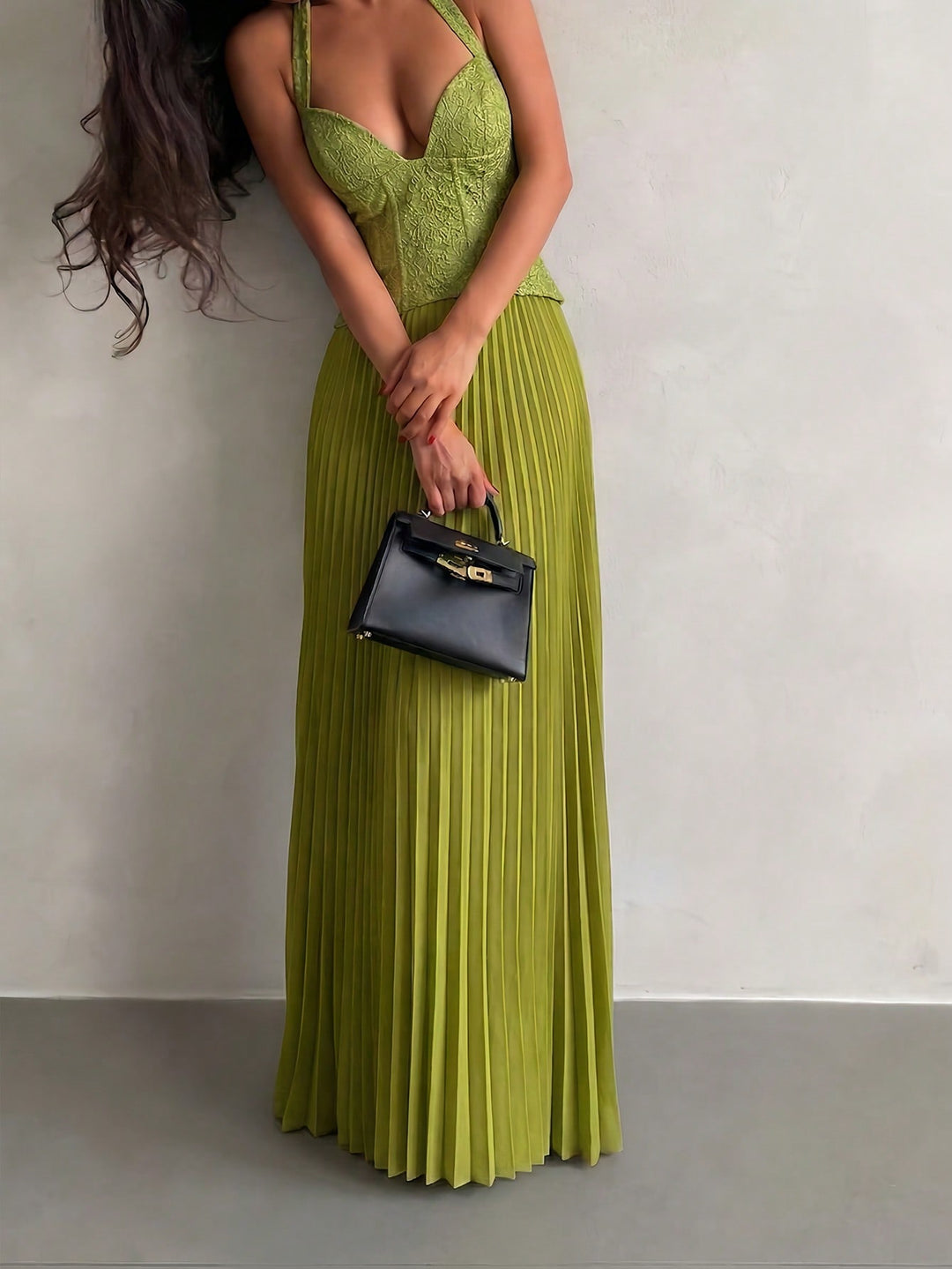SHEIN maxi ruha, zöld