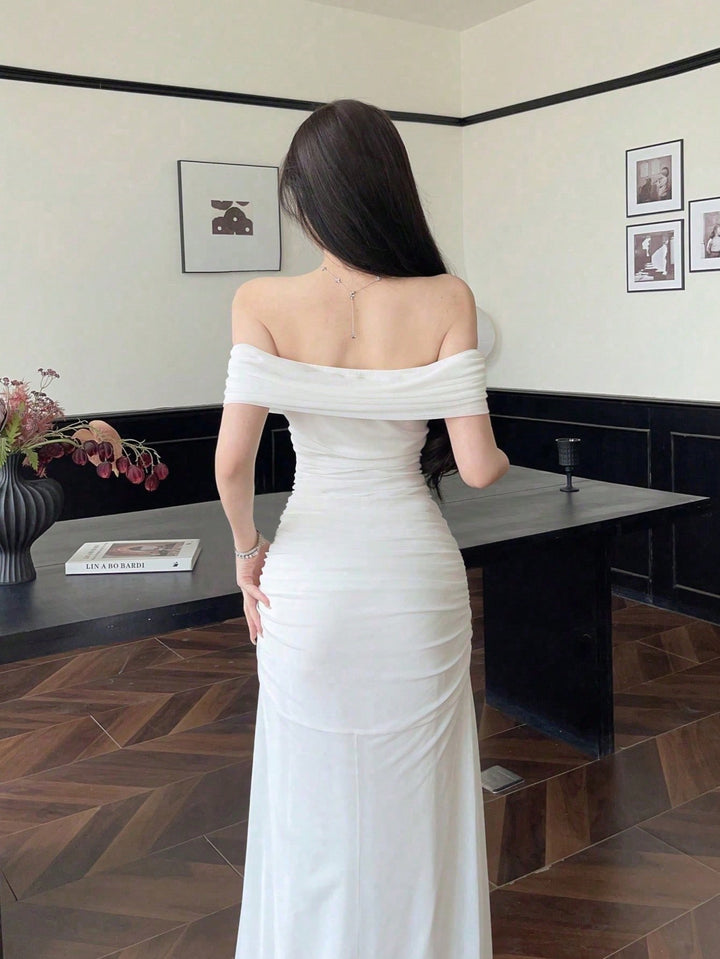 Rochie maxi SHEIN, alb