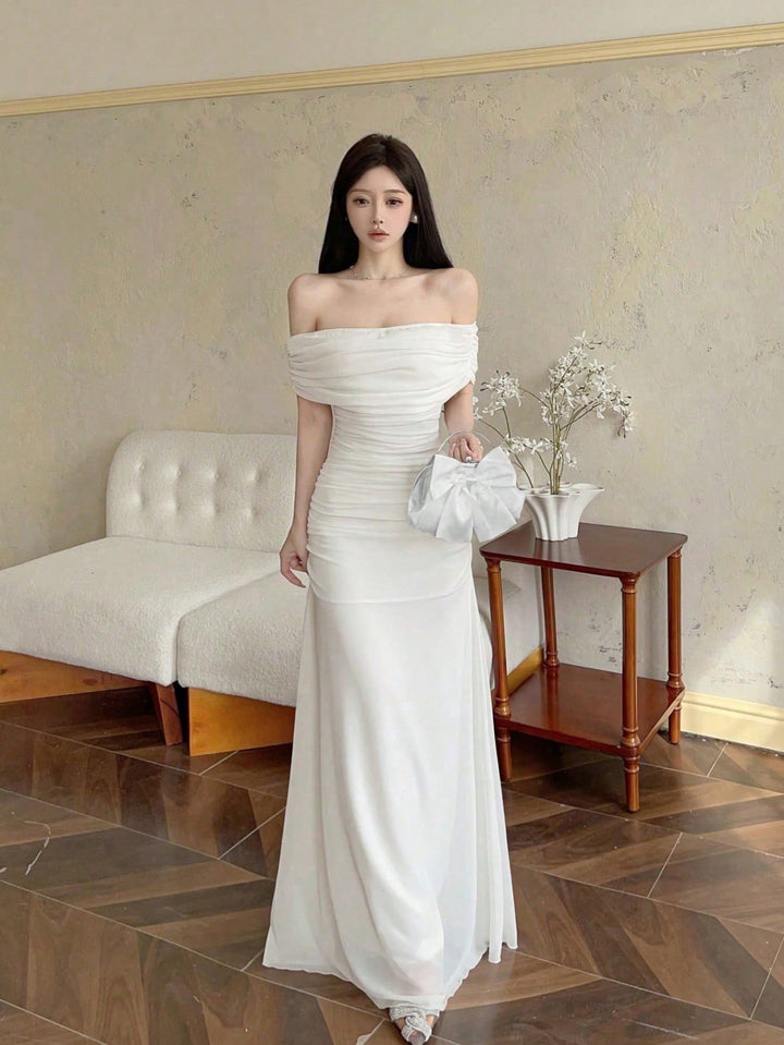 Rochie maxi SHEIN, alb