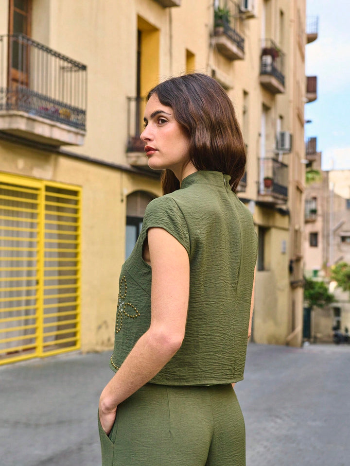Top SHEIN, verde