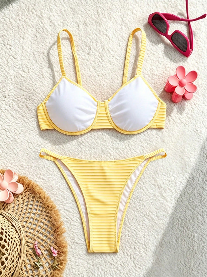 Set bikini de baie SHEIN, galben