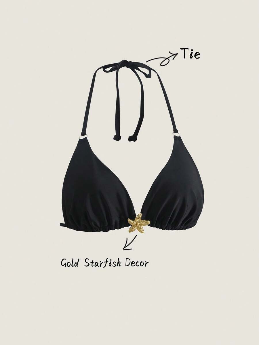 Sutien de baie SHEIN, negru