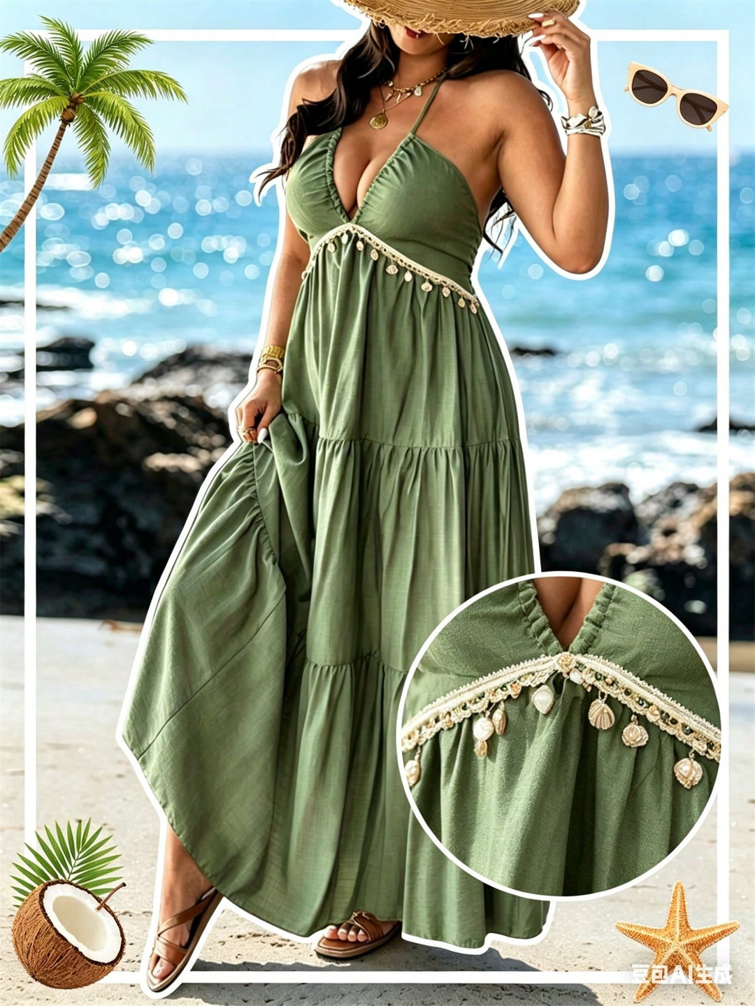 Rochie SHEIN, verde