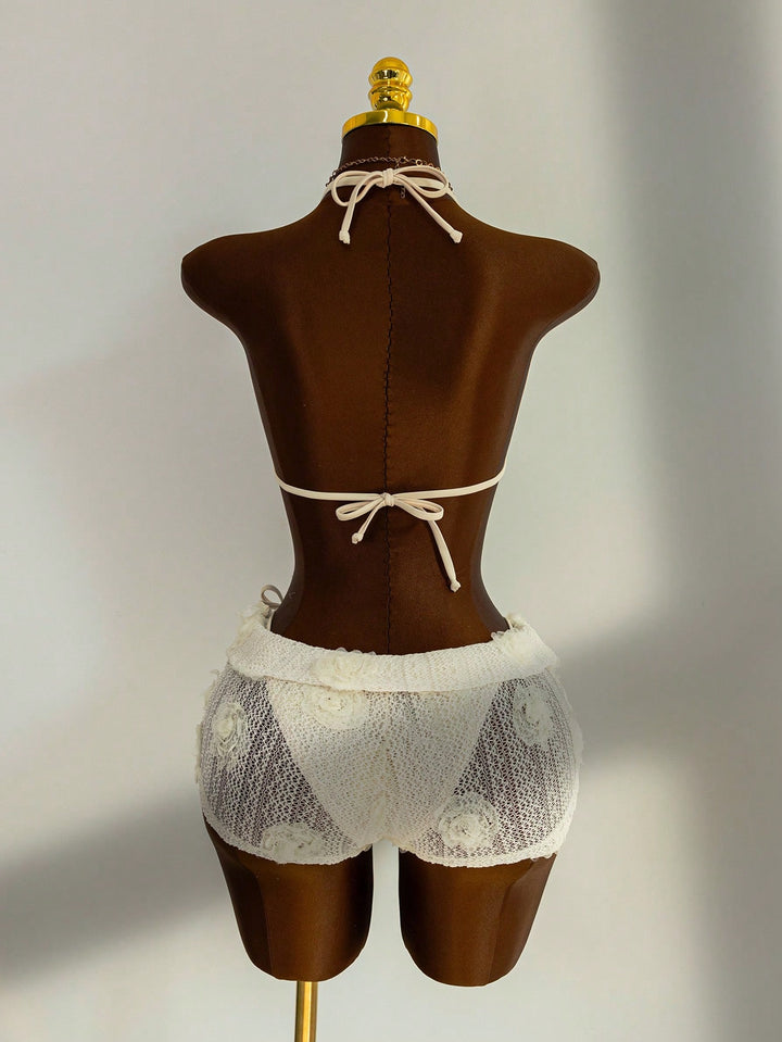 Set bikini SHEIN, alb