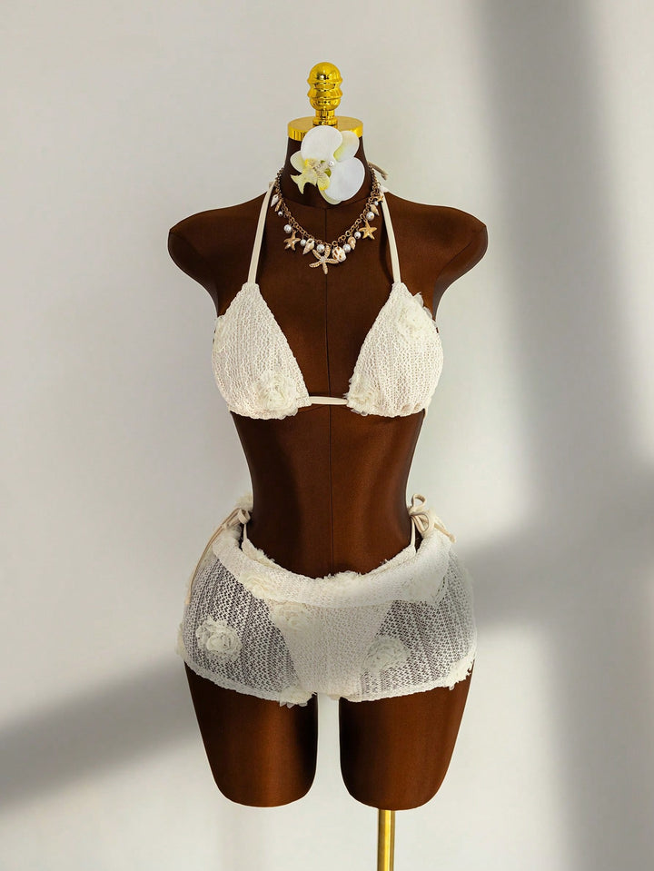 Set bikini SHEIN, alb
