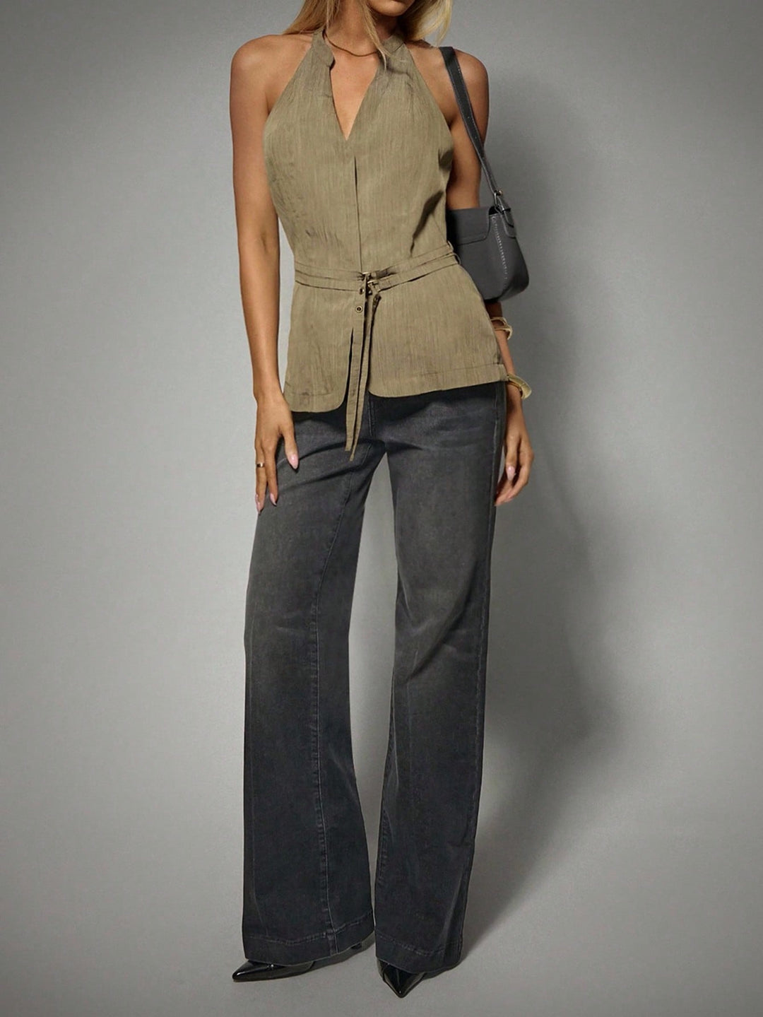 Top SHEIN, kaki