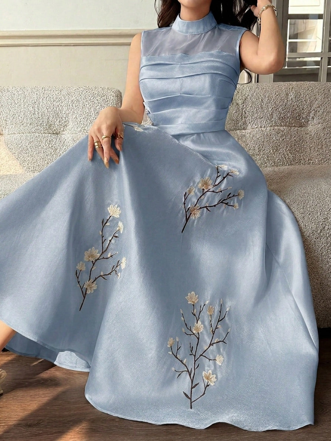 Rochie maxi SHEIN, albastru