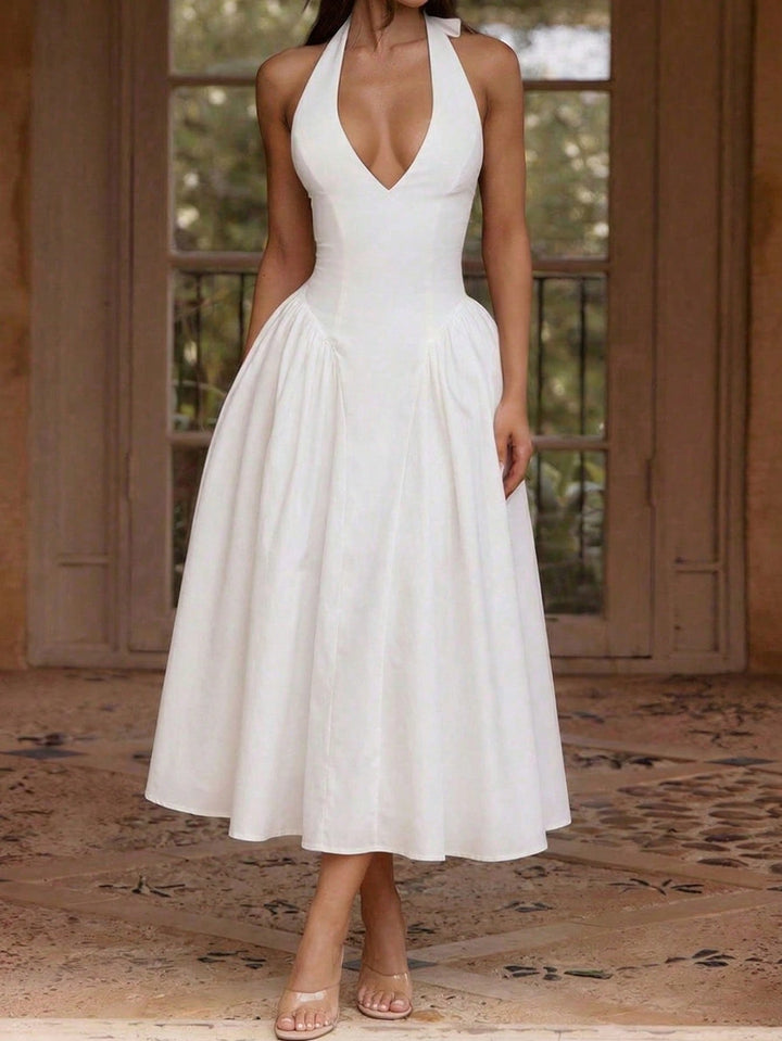 Rochie midi SHEIN, alb