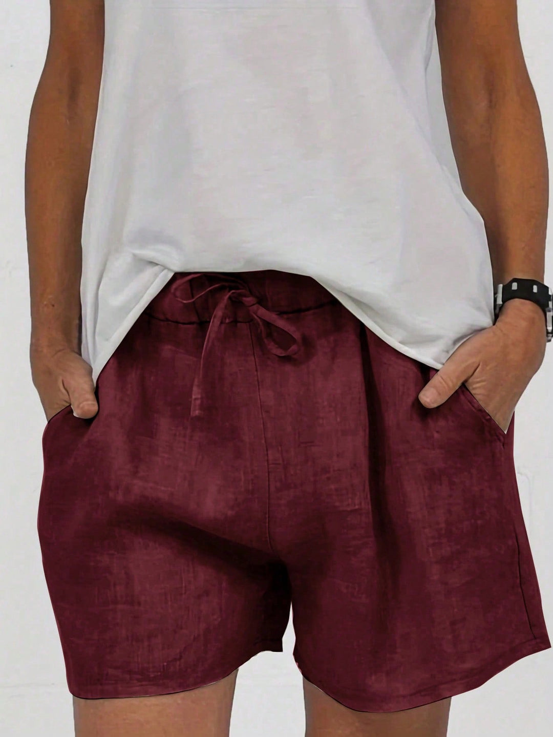 Pantaloni scurți SHEIN, vișiniu