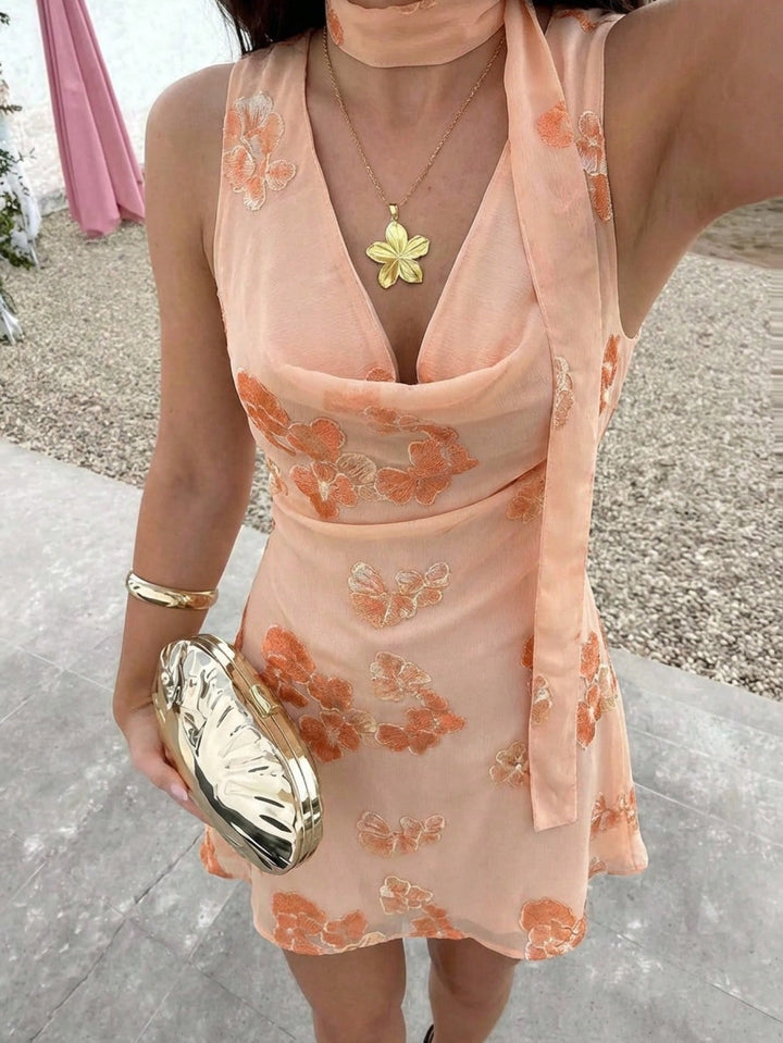 Rochie scurtă SHEIN, portocaliu