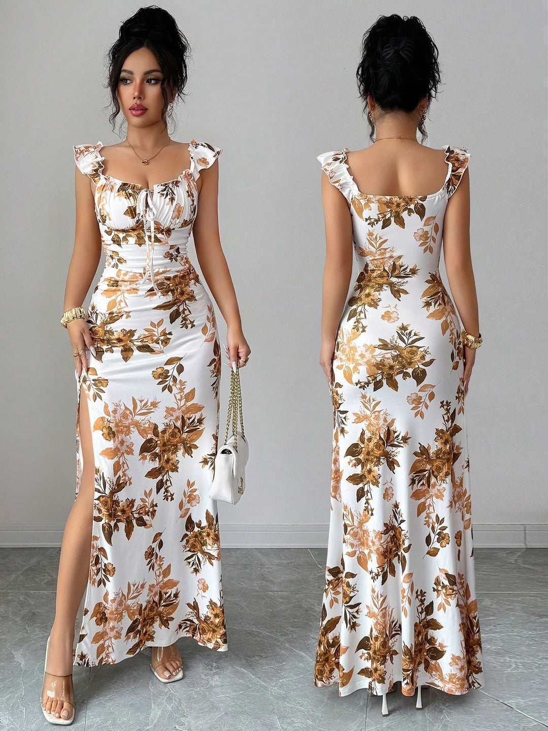 Rochie maxi SHEIN, galben