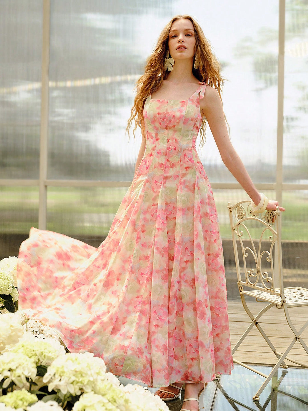Rochie maxi SHEIN, roz
