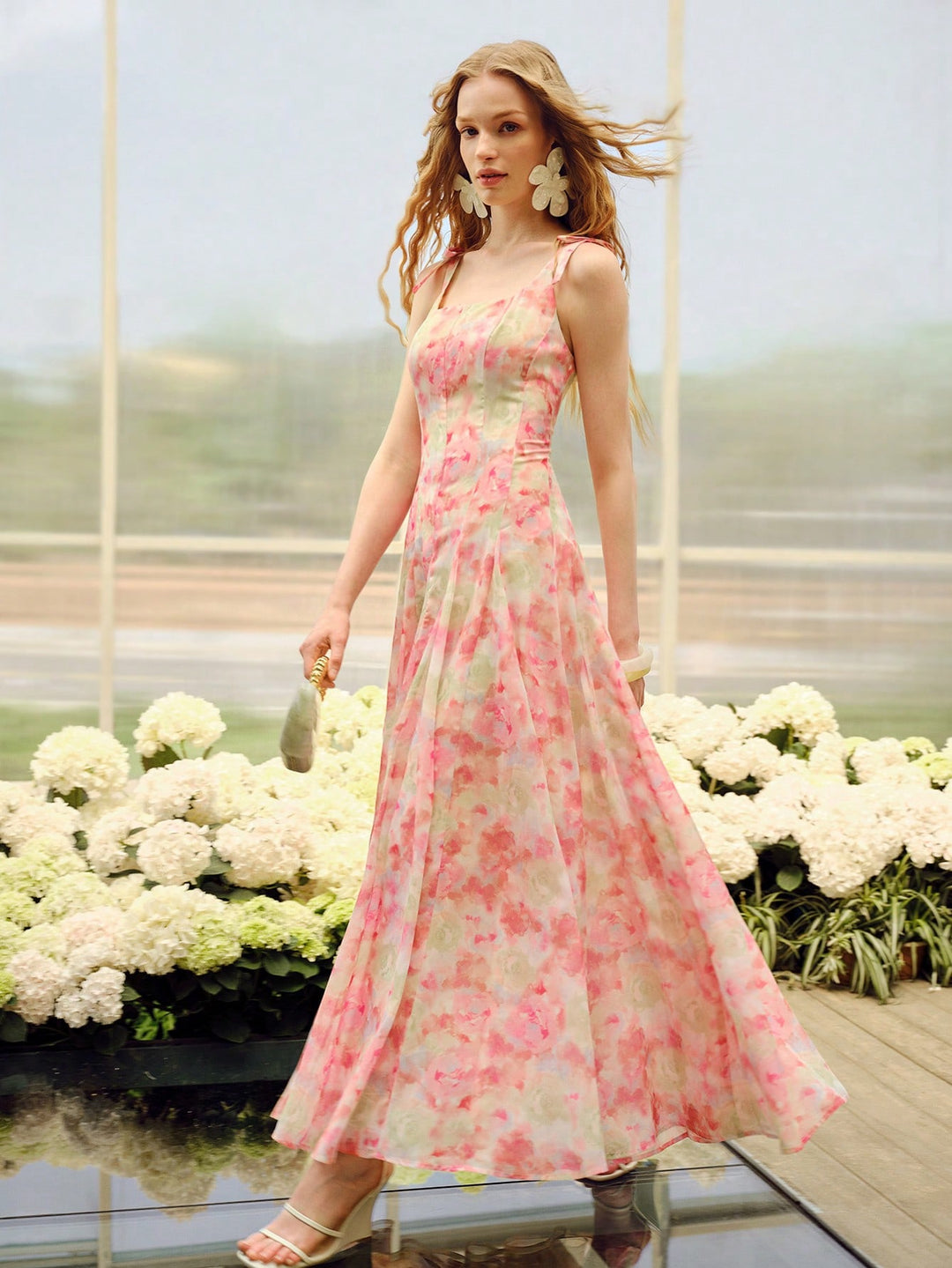 Rochie maxi SHEIN, roz
