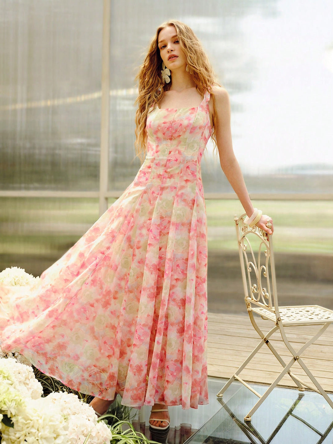 Rochie maxi SHEIN, roz