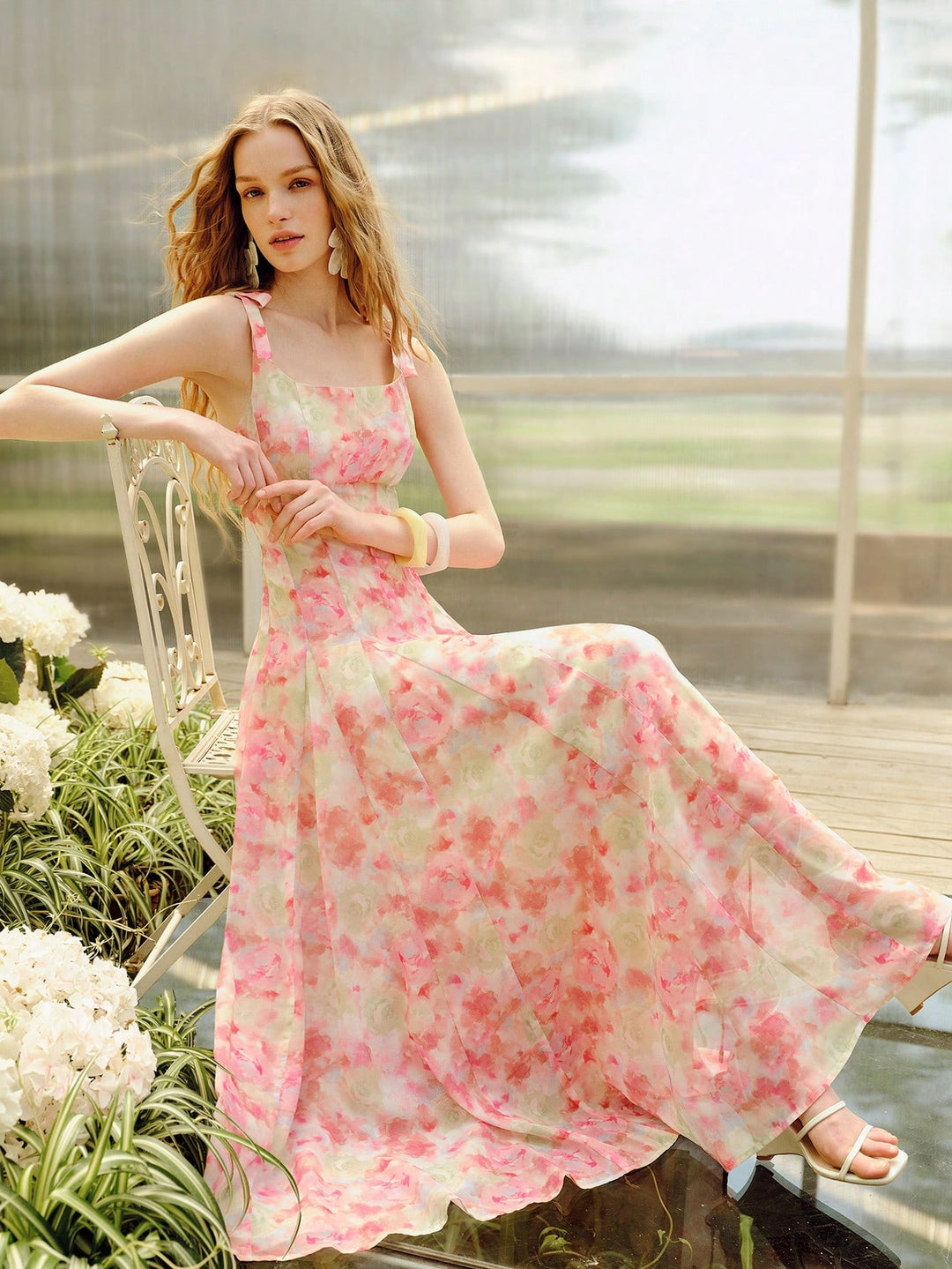 Rochie maxi SHEIN, roz
