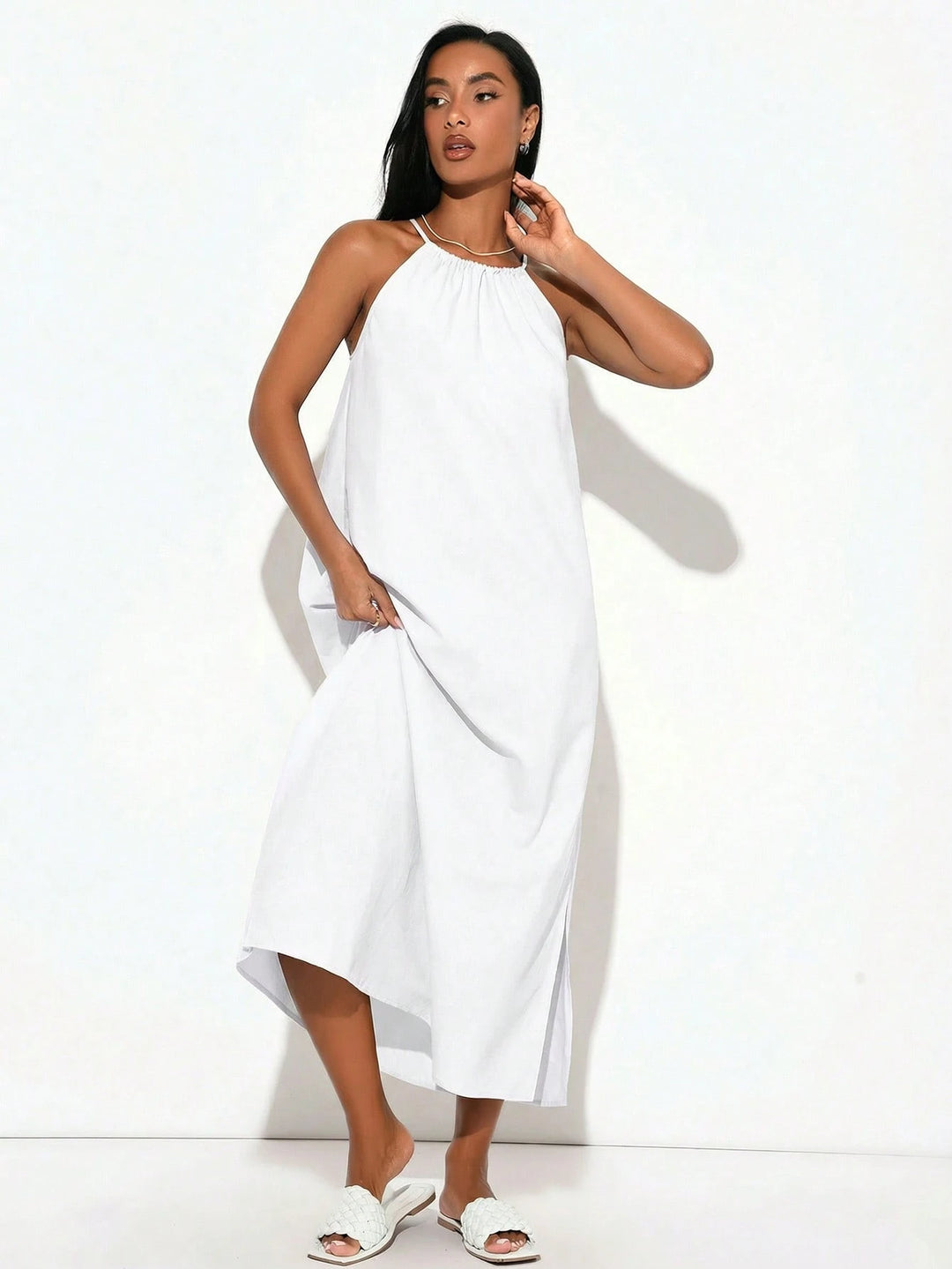 Rochie maxi SHEIN, alb