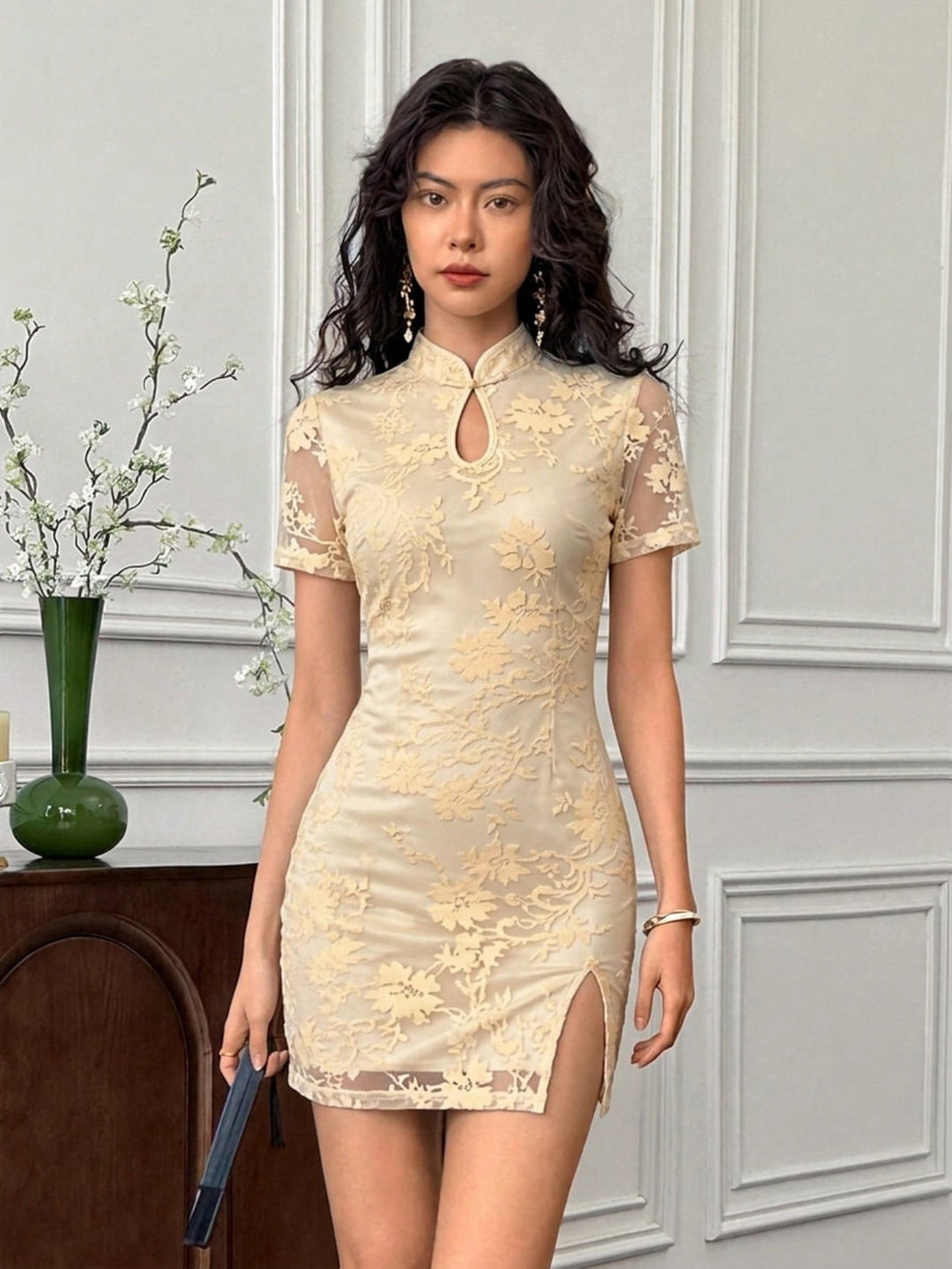 Rochie mini SHEIN, bej