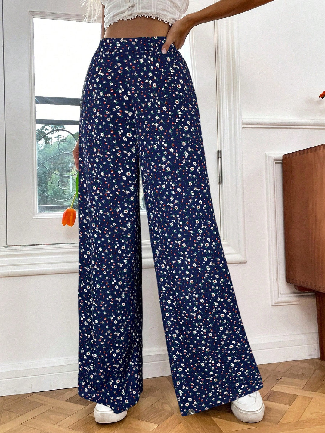 Pantaloni SHEIN, albastru