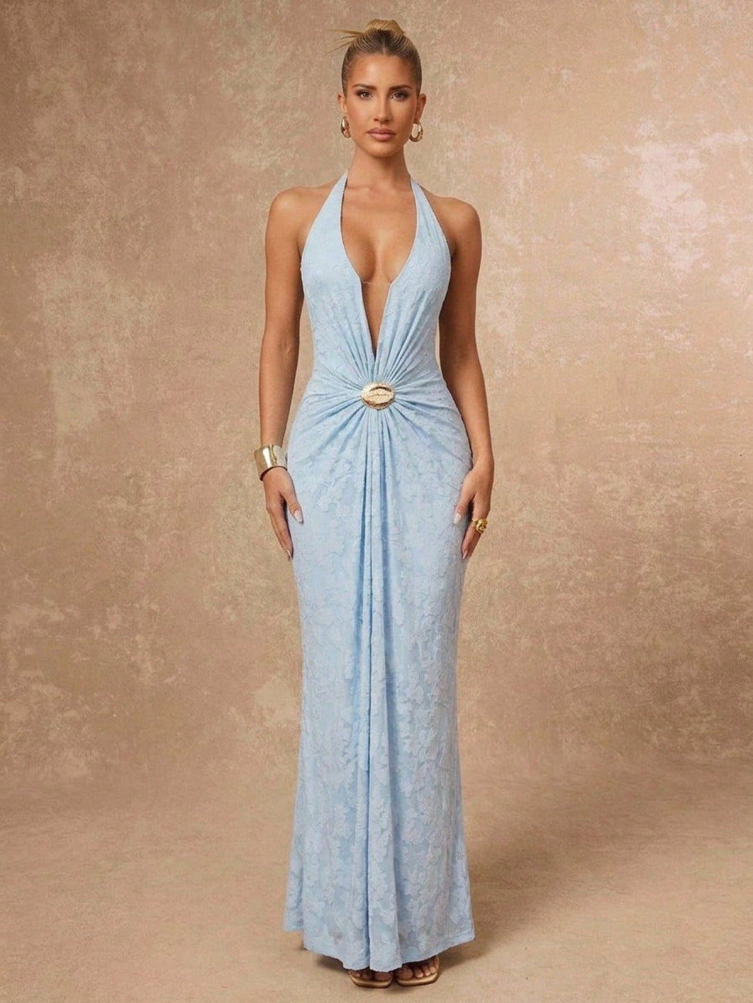 SHEIN maxi ruha, kék