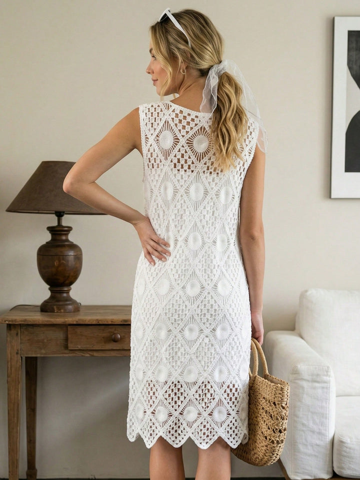 Rochie midi SHEIN, alb