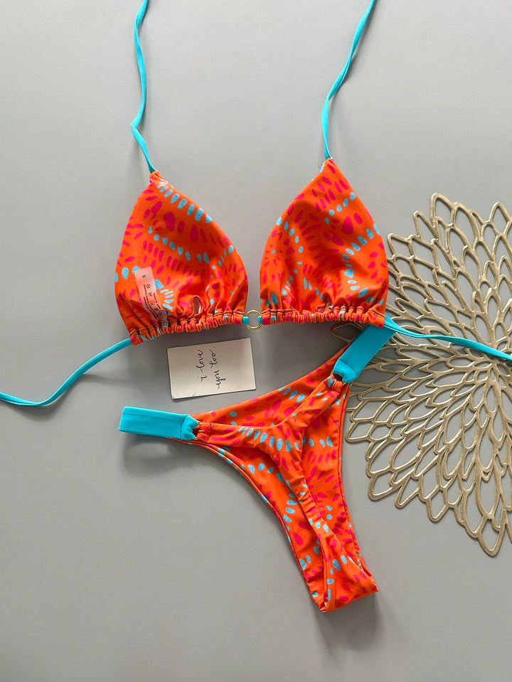 Set bikini SHEIN, portocaliu
