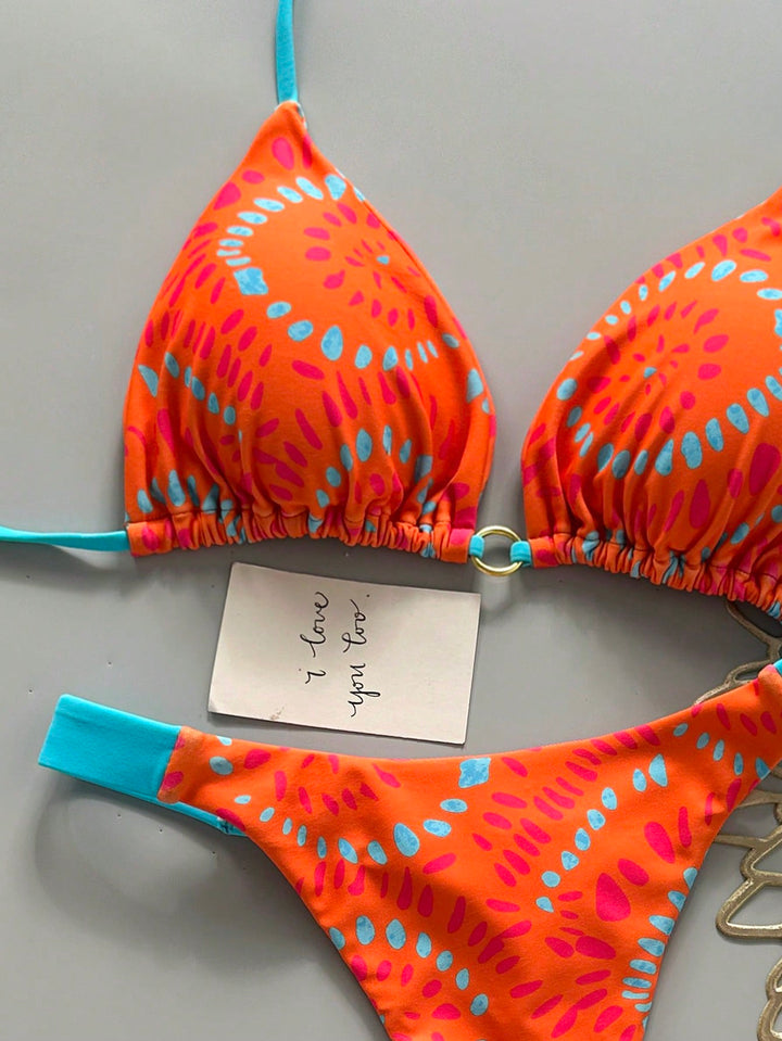 Set bikini SHEIN, portocaliu